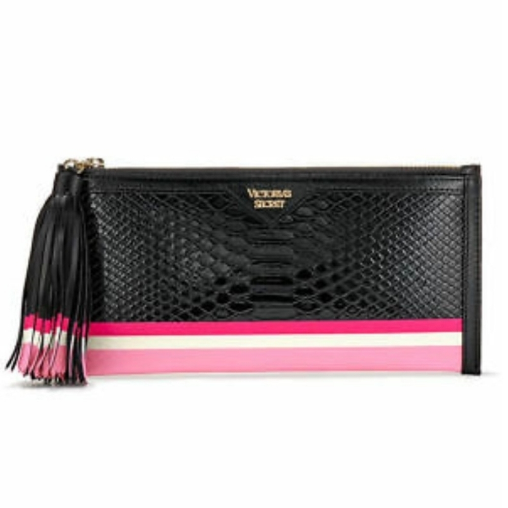 NWT Victoria's Secret Luxe Python Clutch